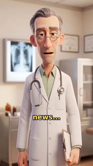 Lawrence at the doctor with his rain cloud